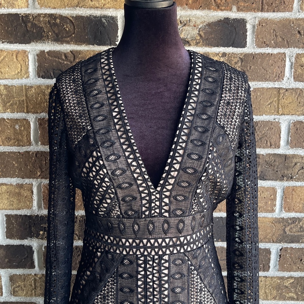 Bardot Allegra Lace Sheath Dress Lace-Overlay Pencil Skirt - Picture 8 of 16